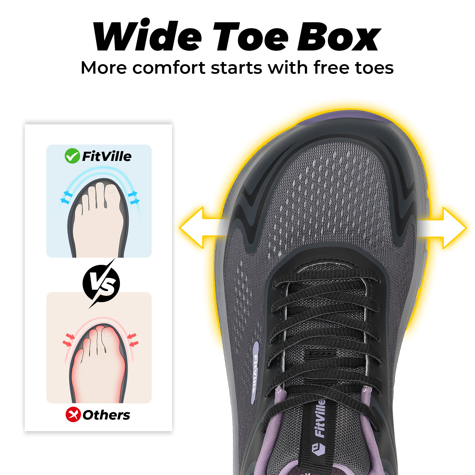 Женские спортивные кроссовки F – обзор и цена Wide Toe Box Running Sneakers
