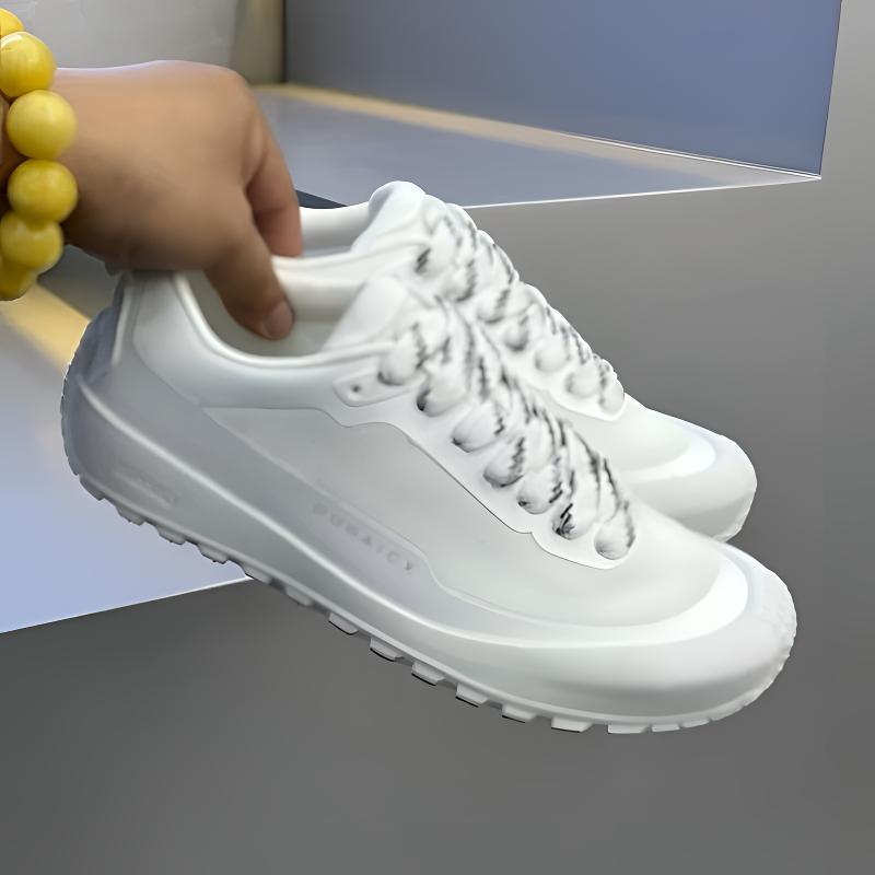 Однотонные мужские низкие крос – обзор и цена Knit Fabric Lace Up Sneakers